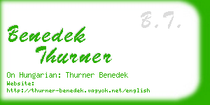 benedek thurner business card